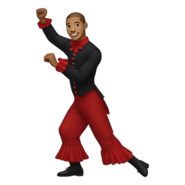 Mbappé who dancing flamenco sticker