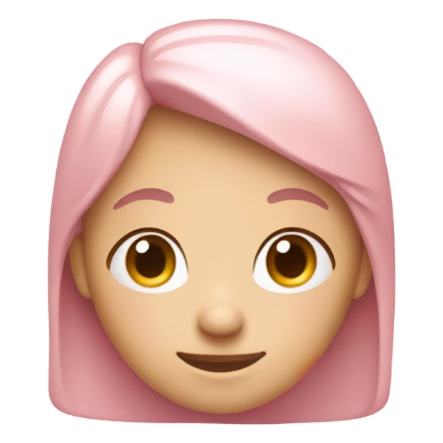 pastel pink calm smiley sticker