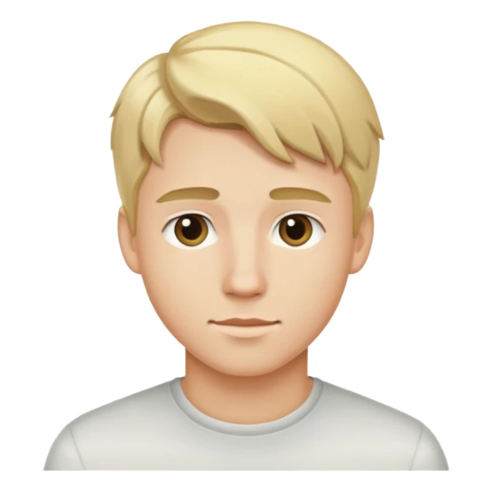 young man with blonde hair sticker