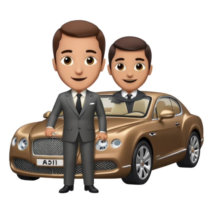 Abid abedi as Principalwith his Bentley sticker