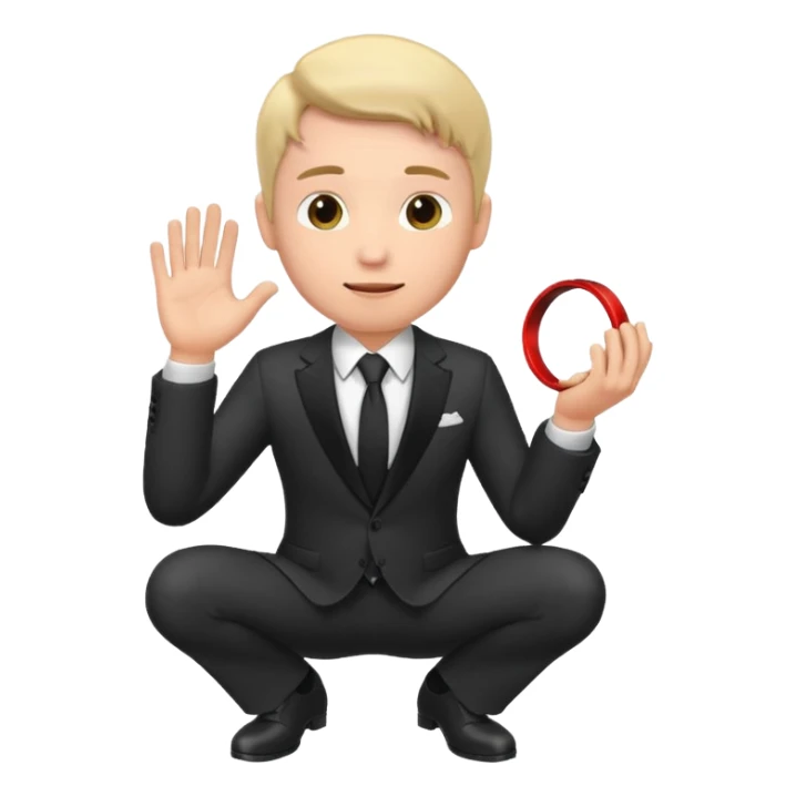 man kneeling and asking for marriage sticker