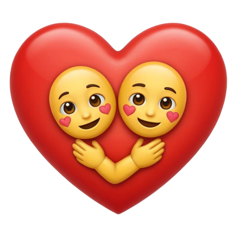 Emoji hug heart  sticker