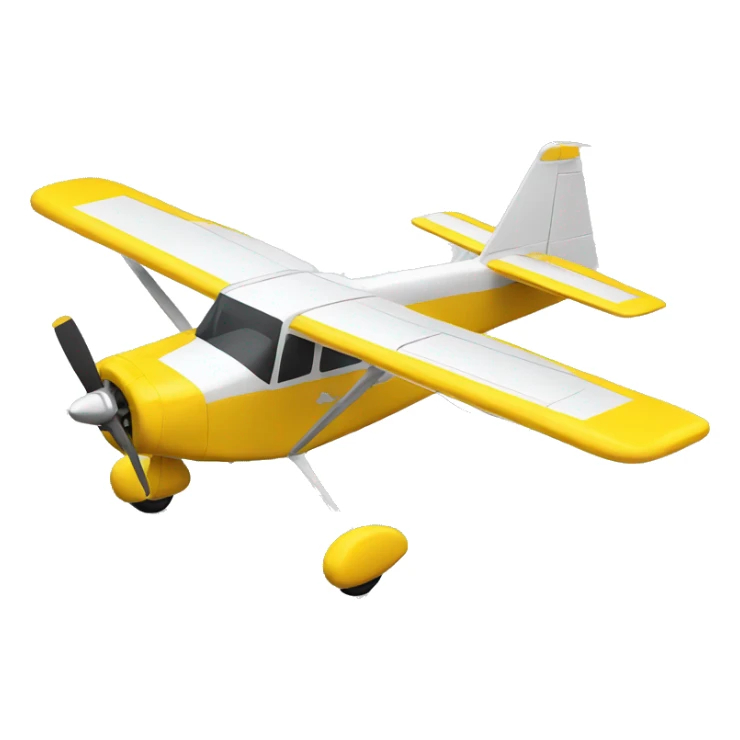 A Real cessna modelo 182 yellow airplane aside sticker