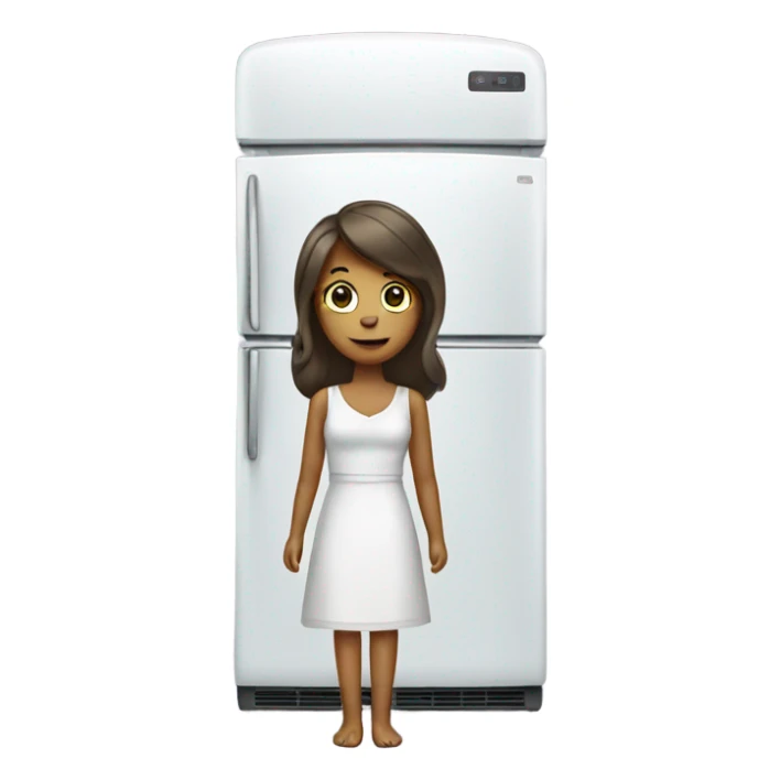 Fridge wearing dress  sticker