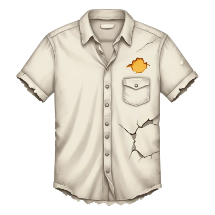 vintage Torn shirt with out pocket sticker