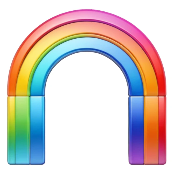 Like the regular rainbow emoji but mirrored sticker