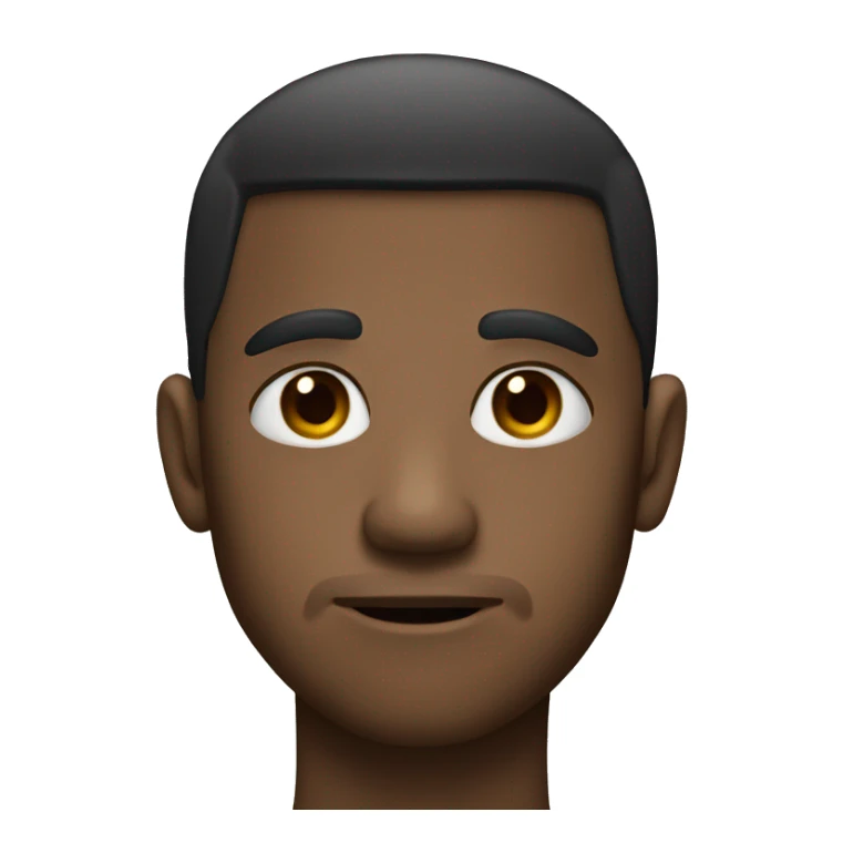 slightly raised eyebrow and a neutral mouth sticker