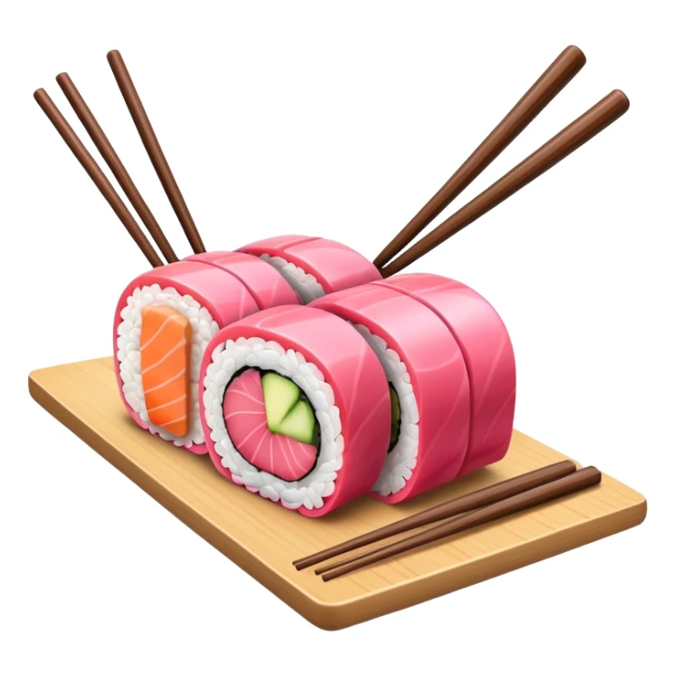 pink sushi chopsticks sticker