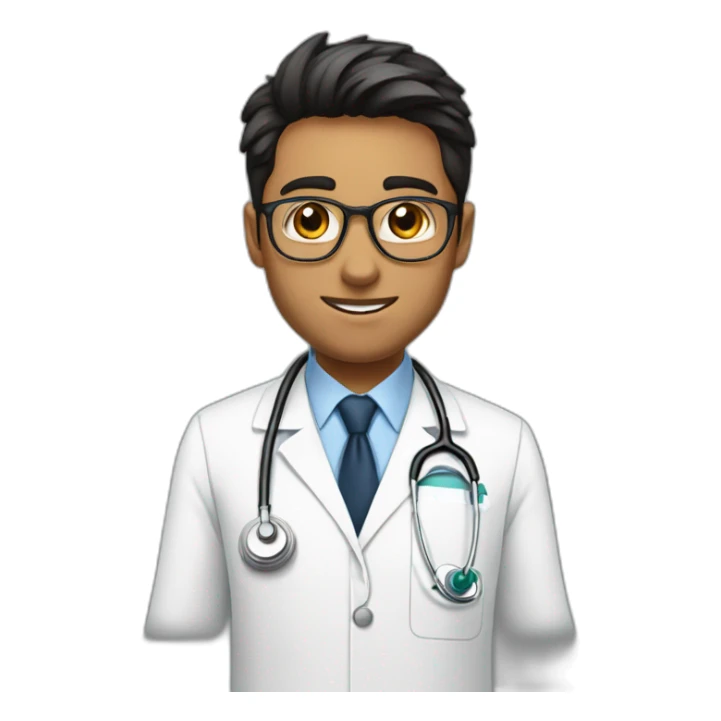doctor, joven cabello corto rubio sticker