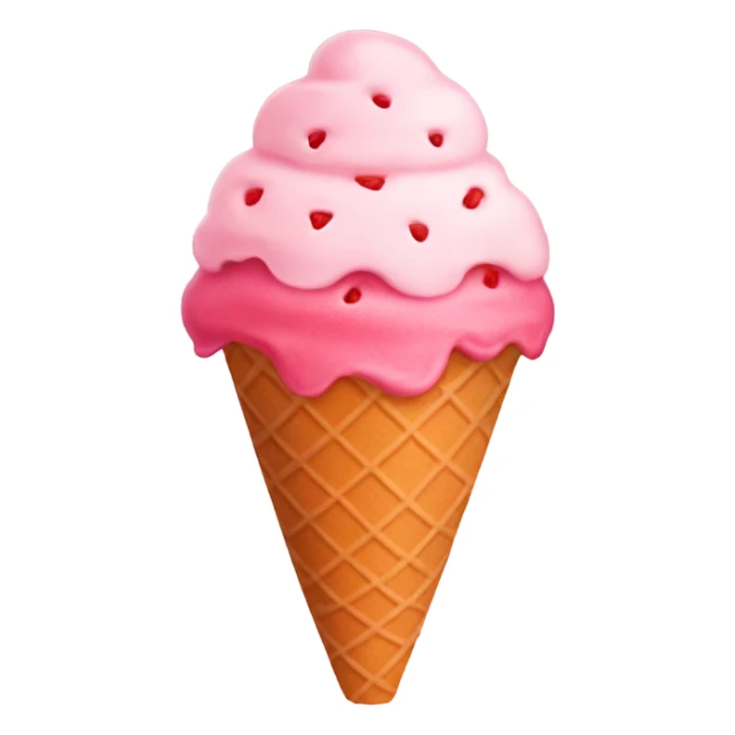 Strawberry ice cream cone  sticker