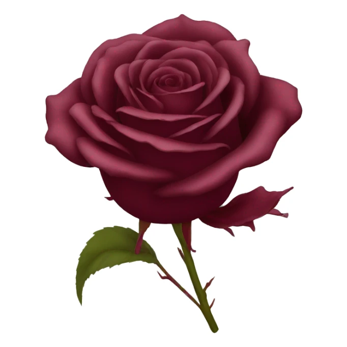 burgundy rose sticker
