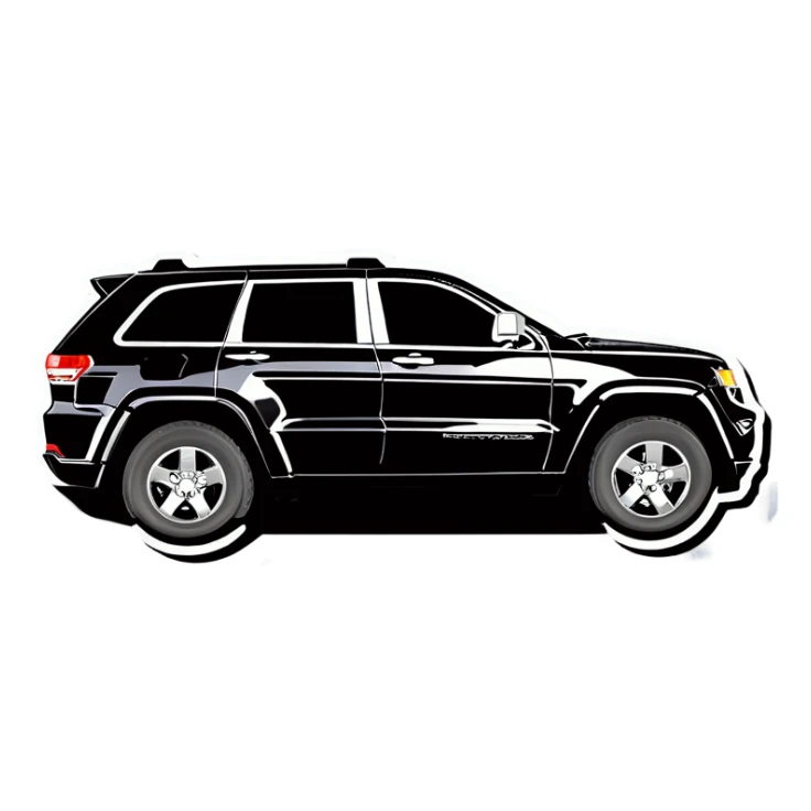 Black Jeep grand Cherokee driving sticker