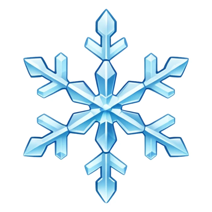 snowflake ice object icon, icy crystal shape, glossy frozen look, 3D cartoon, soft shadow, mobile game icon style, centered, clean background, no text, no watermark
 sticker