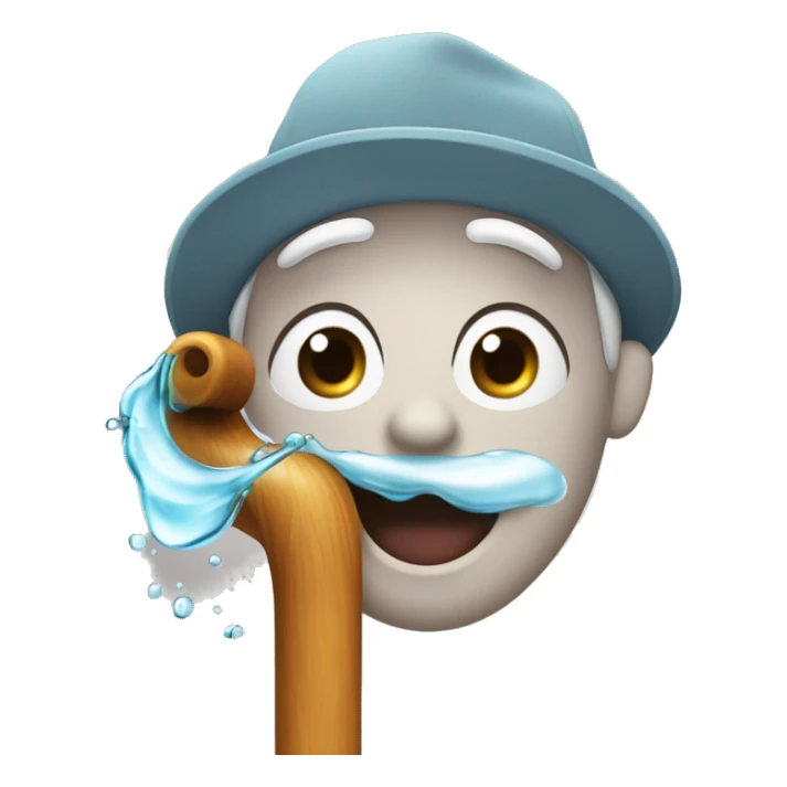 Cane con l'acqua in faccia sticker