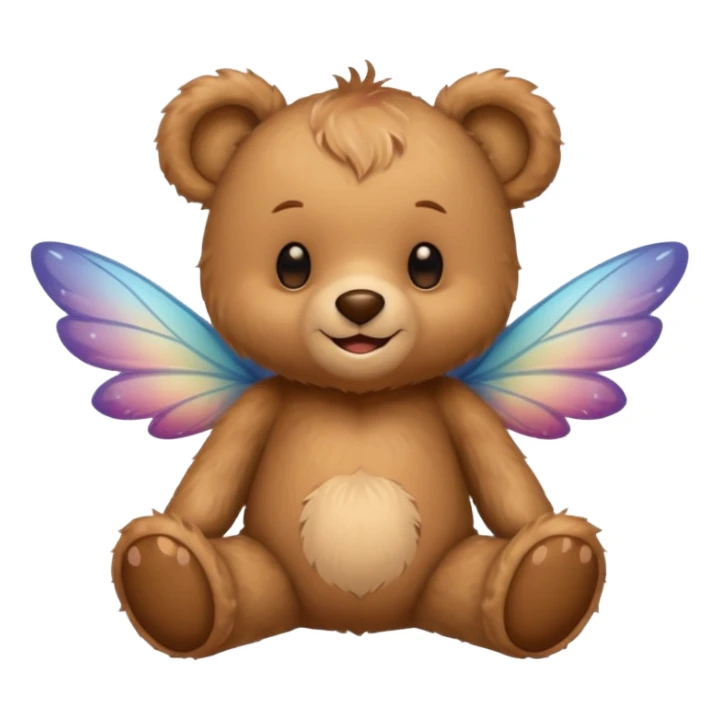 teddy bear with fairy wings sticker