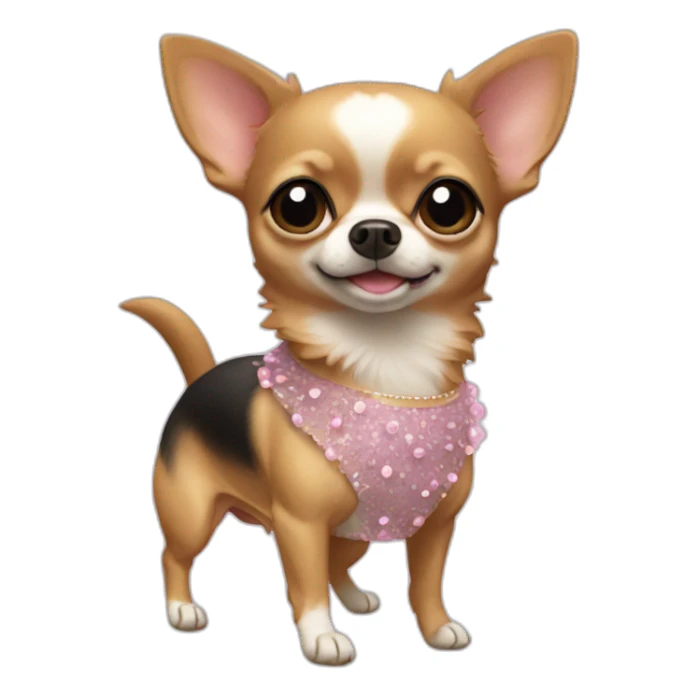 Chihuahua dance in dress  sticker