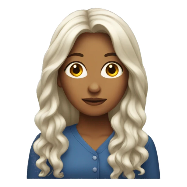 Lady with long hair sticker