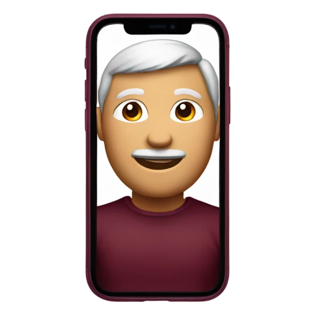 iphone 14 pro with burgundy case sticker