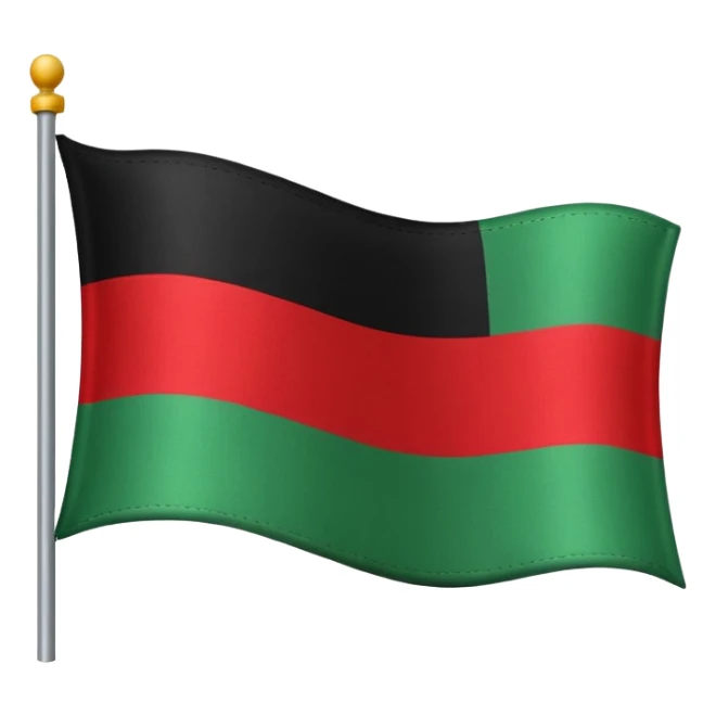 plain Flag with Red, Black and Green horizontal stripes flag   sticker