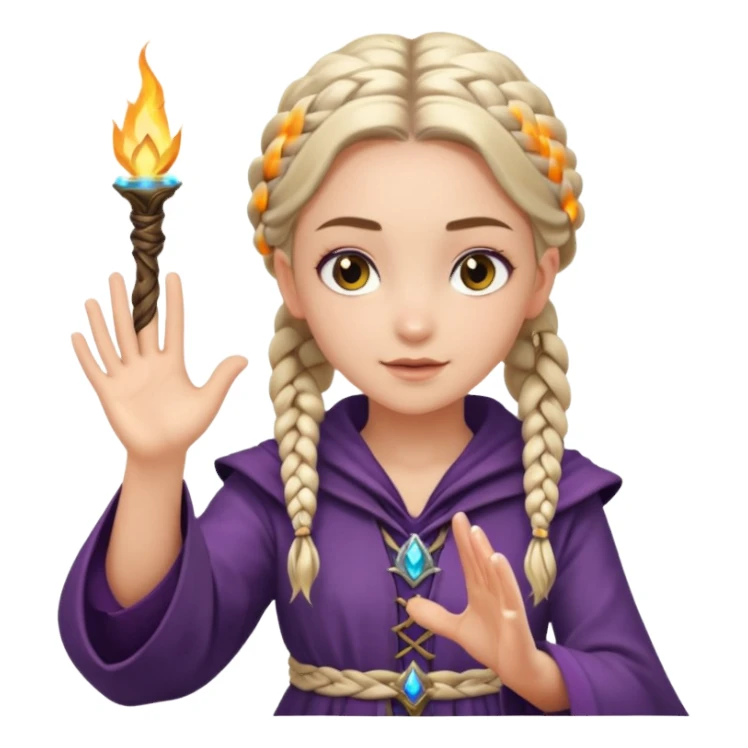 Young sorceress – Braids, sparkling hands





 sticker