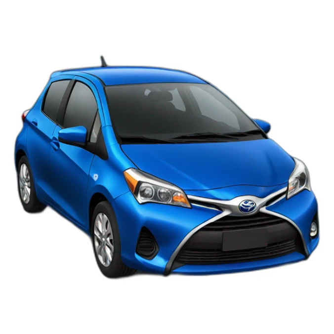 Blue Toyota yaris 4 sticker