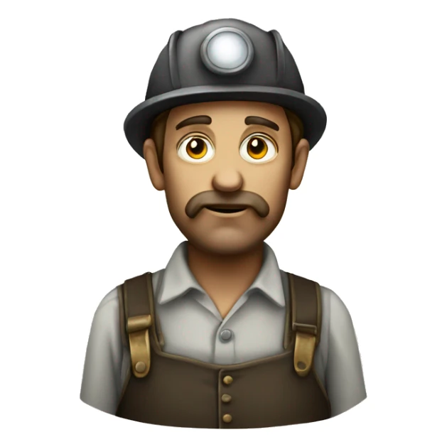Victorian era worker miner man sticker