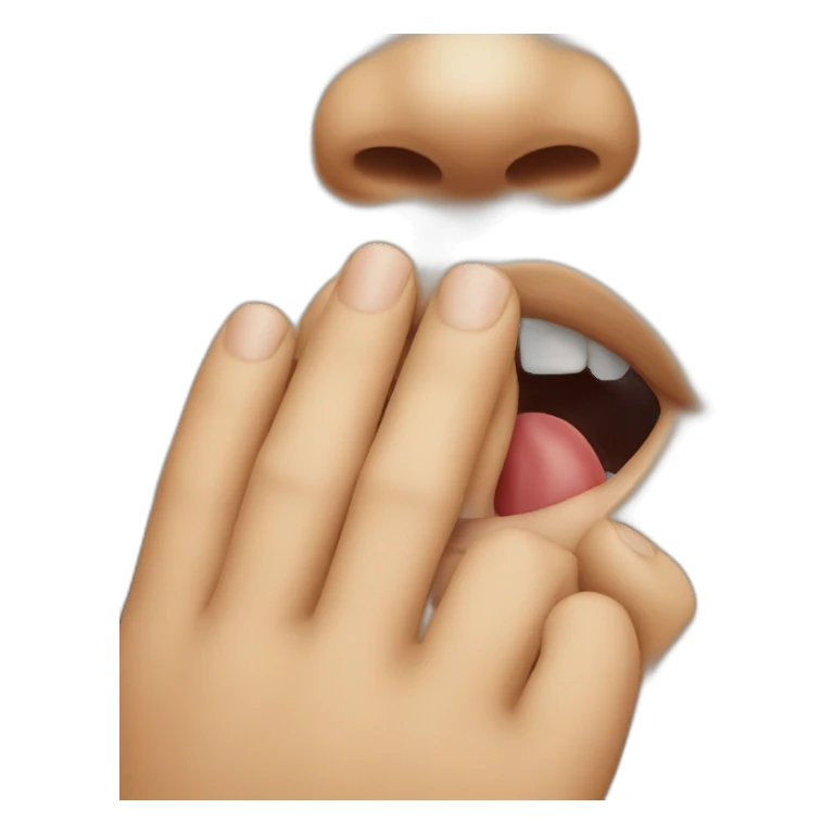 Hand on mouth  sticker