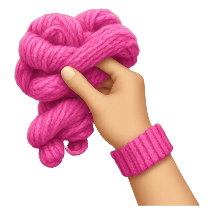 knitting hand with pinkie raised sticker