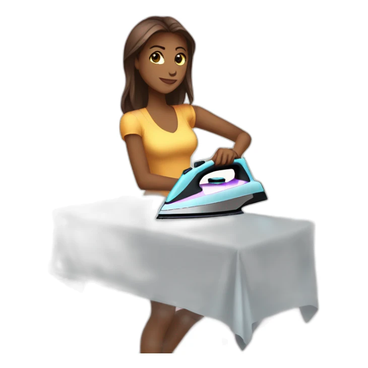 ironing leona sticker