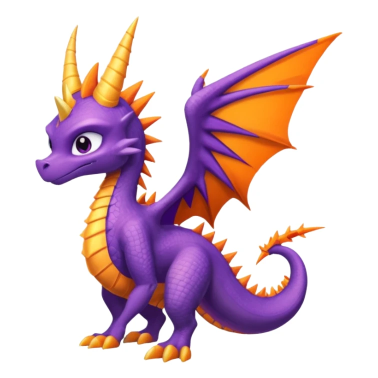 Spyro-Fakémon-hybrid-creature (full body)  sticker