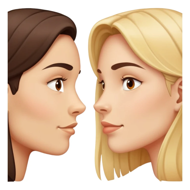 Before and after mewing comparison, face profile showing improved jawline and facial structure sticker