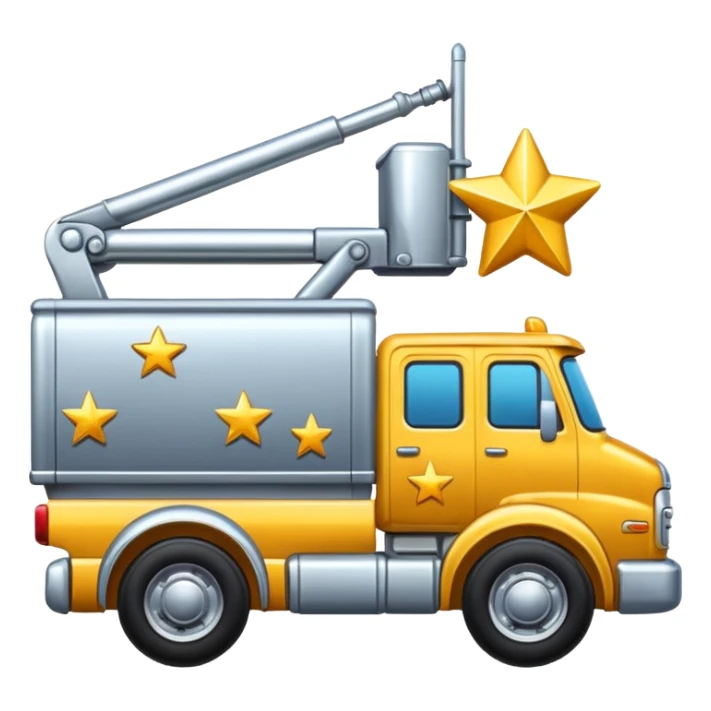 truck with stars sticker