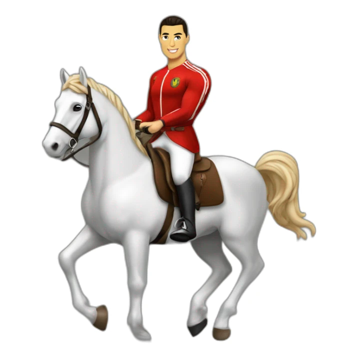 Christiano Ronaldo sur un cheval sticker