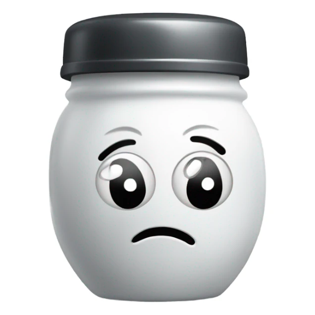 salt shaker with eyes sticker