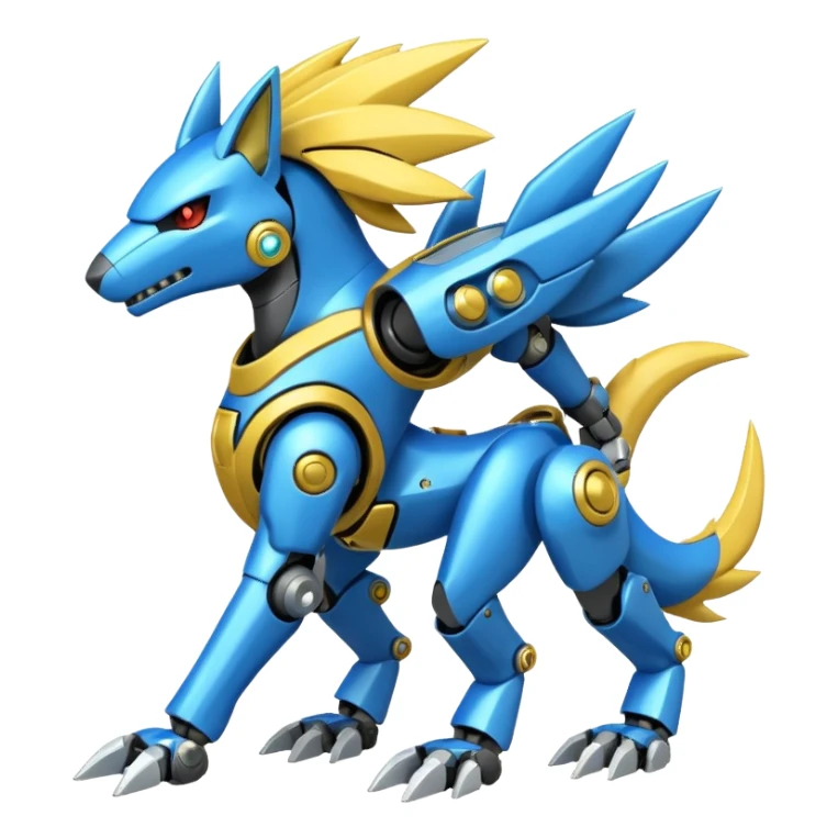 Mechanical Manectric-Protogen-Fakémon-Pokémon-creature-fusion (full body) sticker