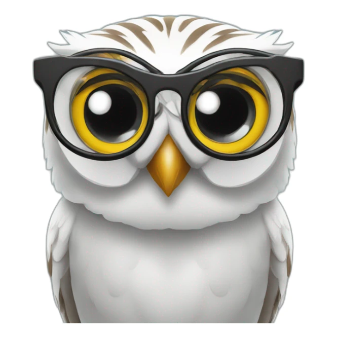 owl in eyeglasses brings money sticker