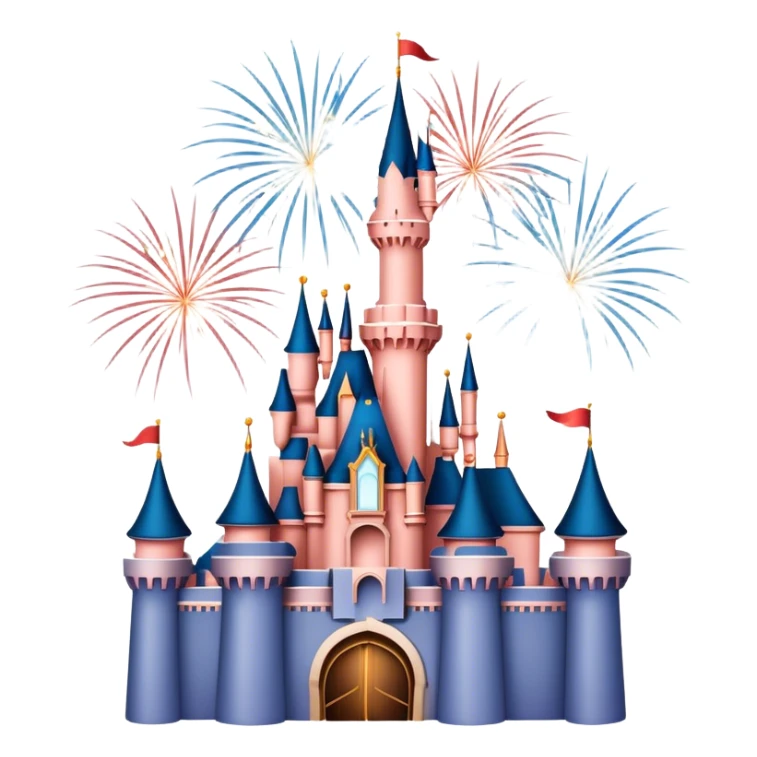 Disneyland paris castle with fireworks sticker