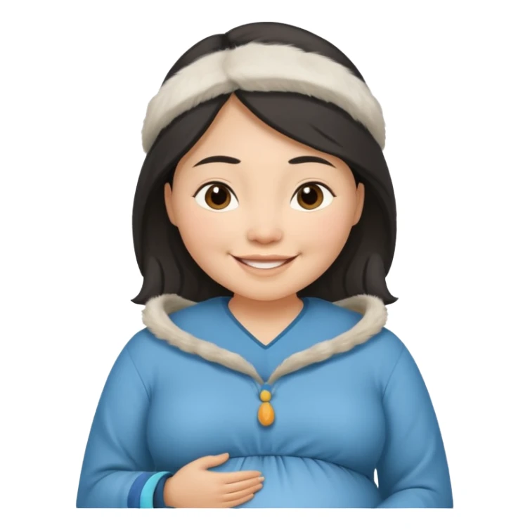 pregnant inuit woman sticker