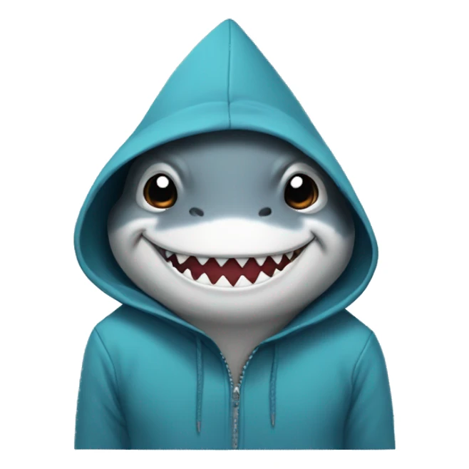 Shark in a hoodie  sticker