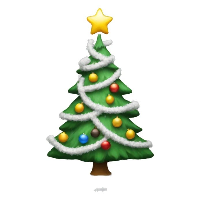White Christmas tree sticker
