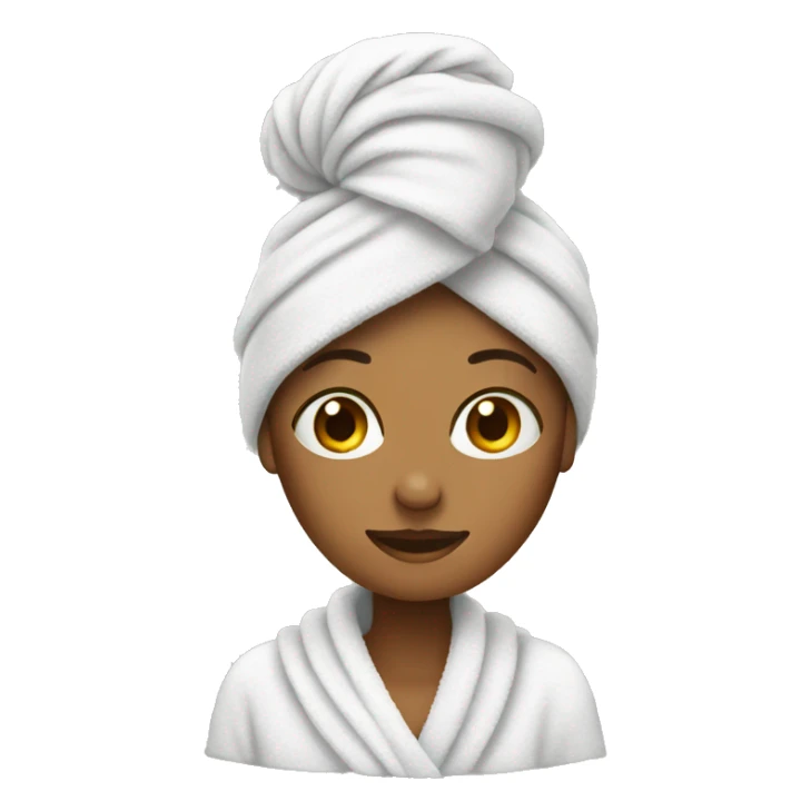 Woman with towel on head  sticker