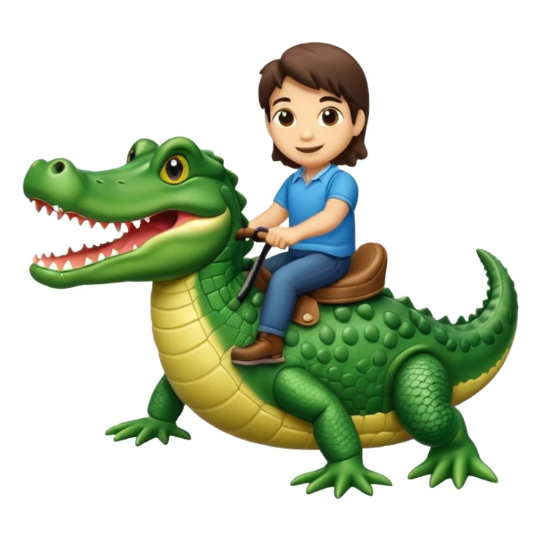 Calvy Barra riding a alligator  sticker