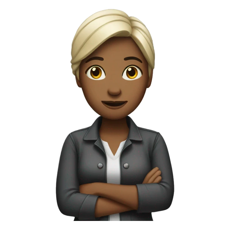 Woman with arms folded sticker