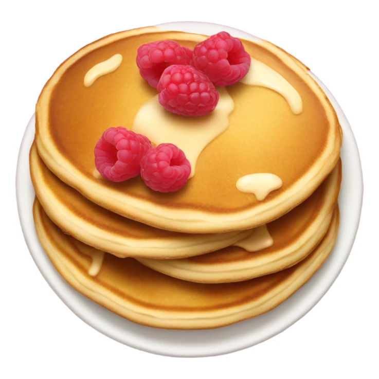 Pancakes with raspberries and cream sticker