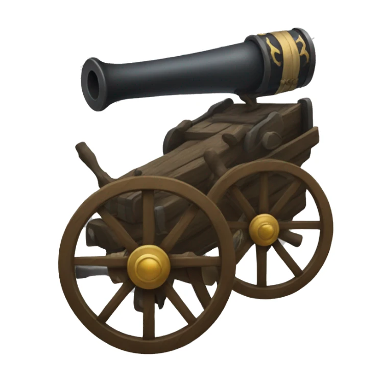 medieval pirate war canon sticker