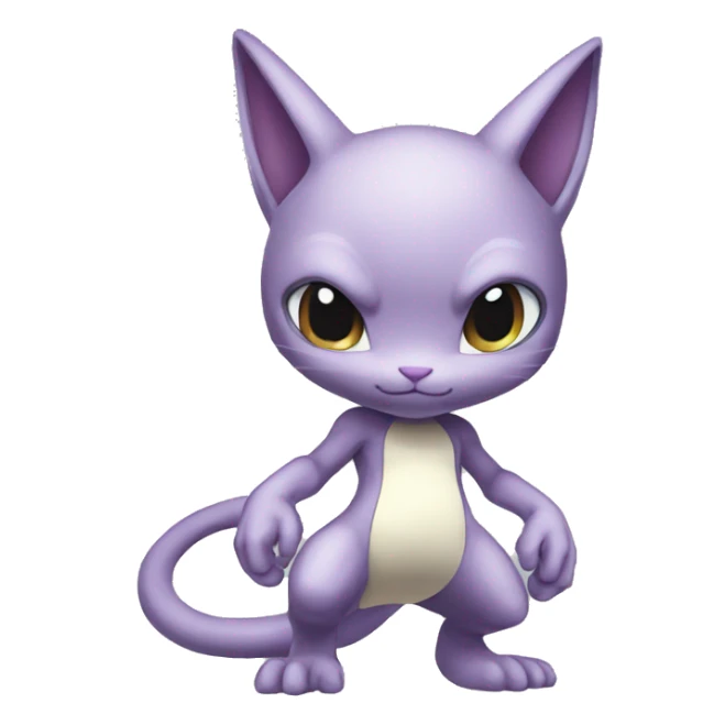 Chibi Anthro Mewtwo-Pokémon full body sticker