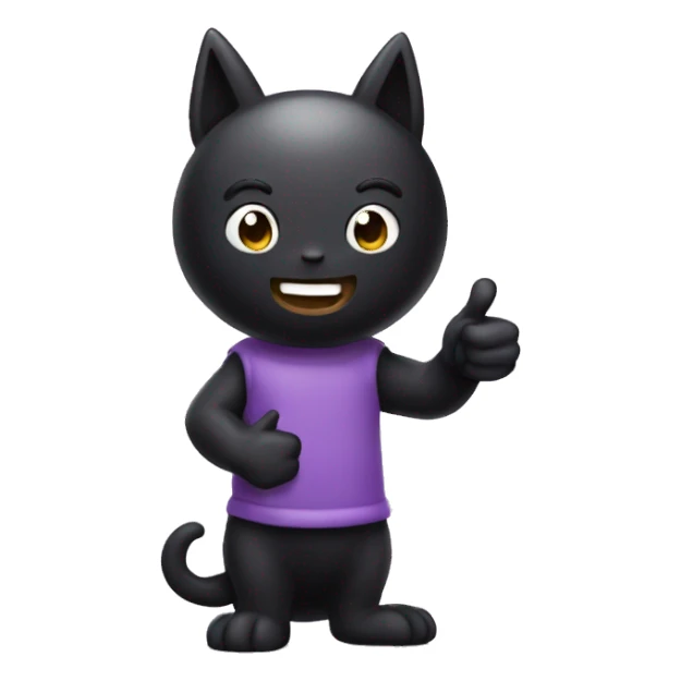 Purple kuromi giving thumbs up sticker