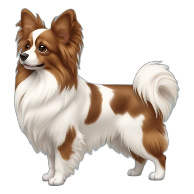 Epagneul papillon avec une glace sticker