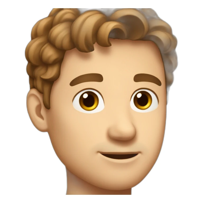 Andrey Sobolevsky with brown hair sticker