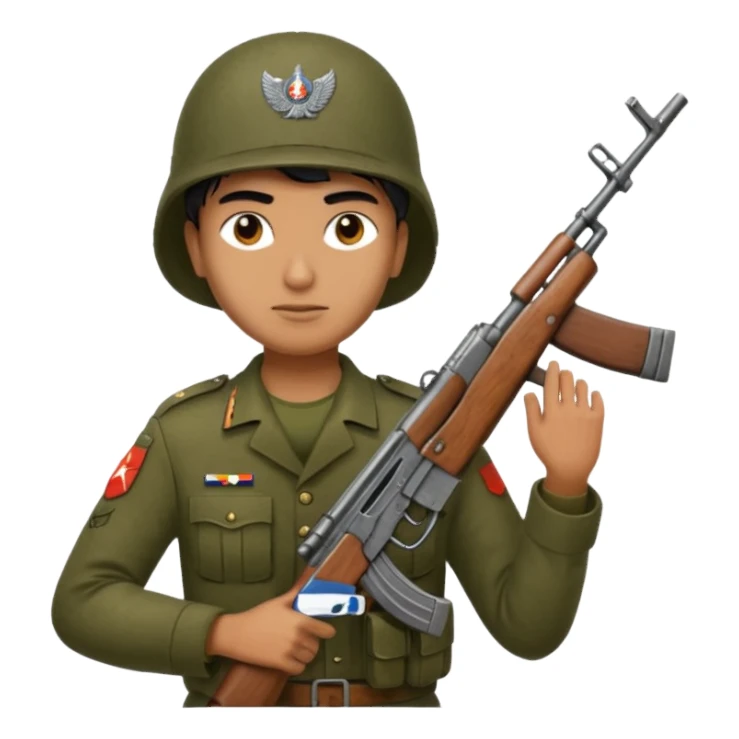 indian army ak47 gun sticker